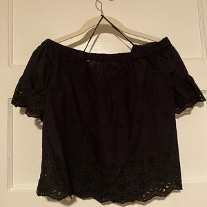 Madewell eyelet off shoulder top